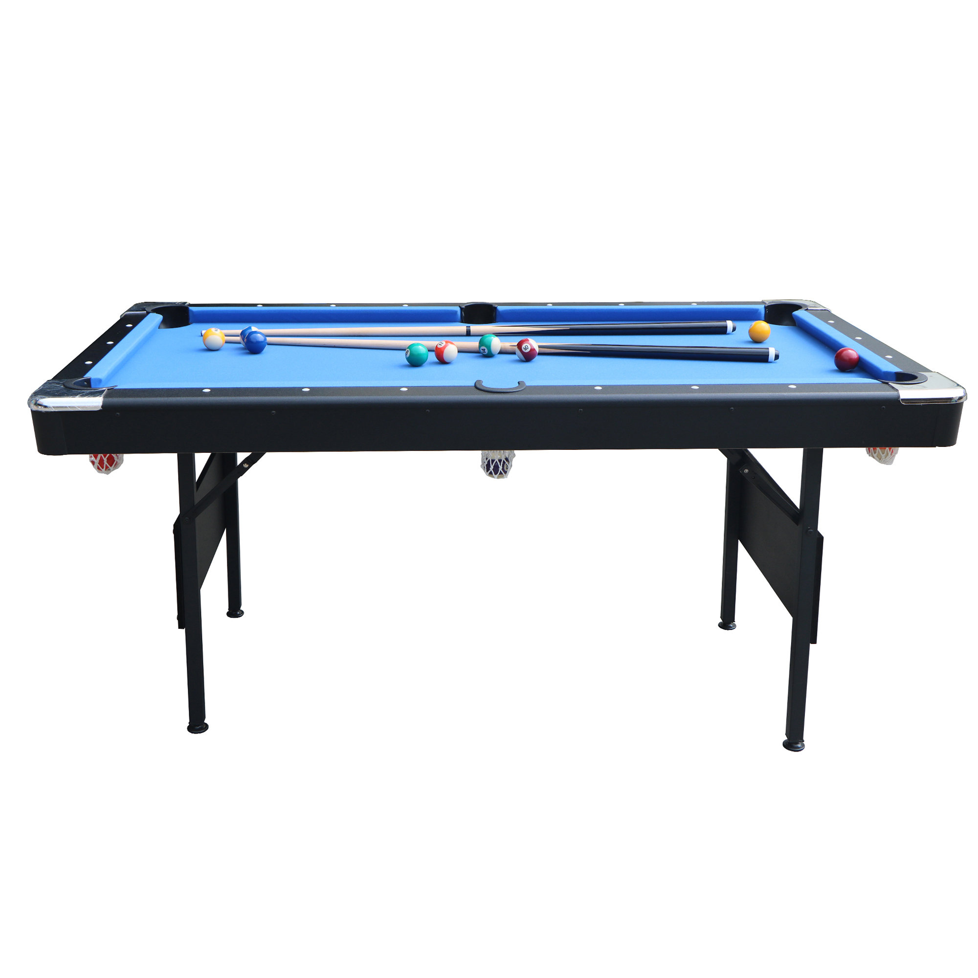 Vandia 65.75" Table Pool, Football Table,game Table, Multifunctional Portable Folding Billiard ...